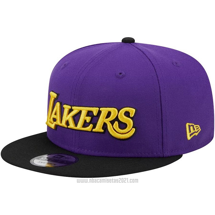 Gorra Los Angeles Lakers Statement Edition 9FIFTY Snapback Violeta Negro